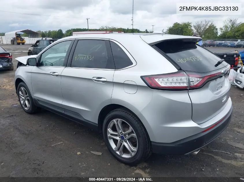 2018 Ford Edge Titanium VIN: 2FMPK4K85JBC33130 Lot: 40447331