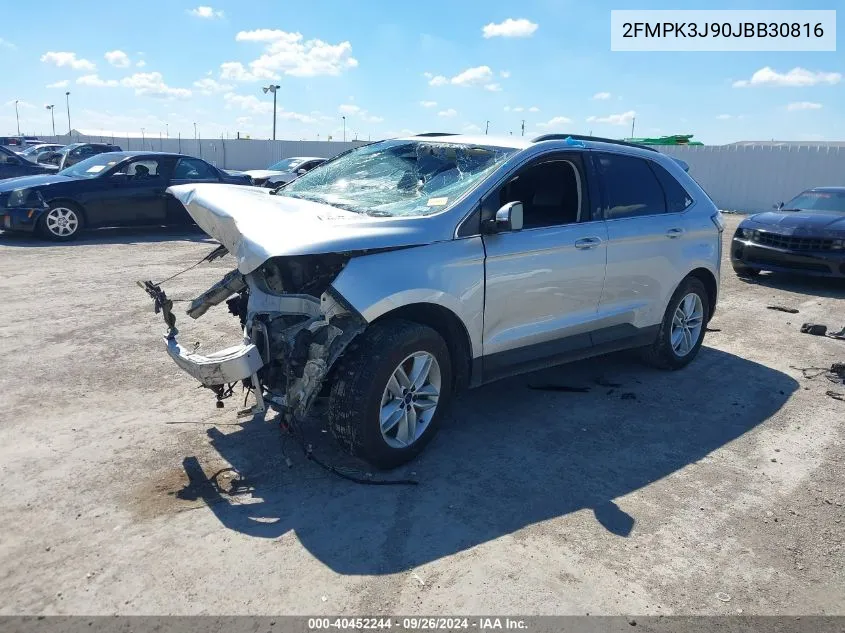 2018 Ford Edge Sel VIN: 2FMPK3J90JBB30816 Lot: 40452244