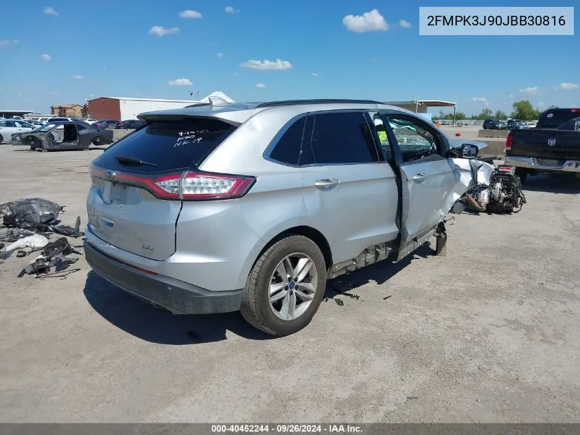 2018 Ford Edge Sel VIN: 2FMPK3J90JBB30816 Lot: 40452244