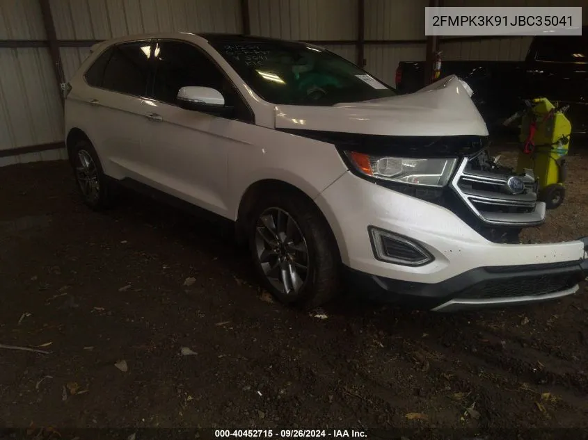 2018 Ford Edge Titanium VIN: 2FMPK3K91JBC35041 Lot: 40452715