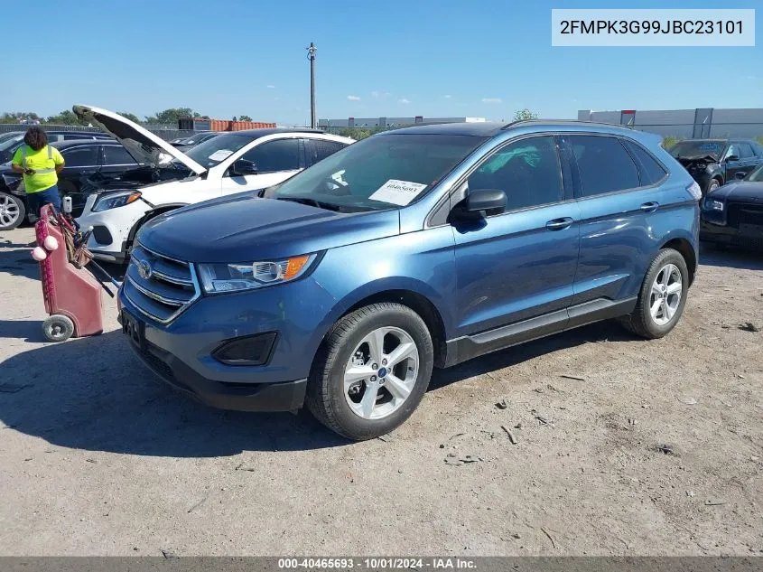 2018 Ford Edge Se VIN: 2FMPK3G99JBC23101 Lot: 40465693