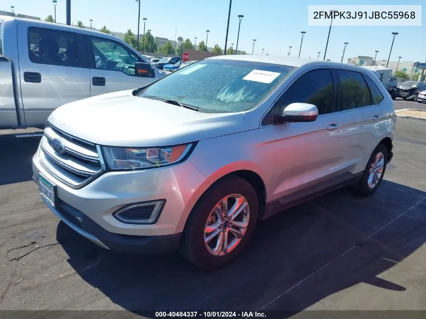 2018 Ford Edge Sel VIN: 2FMPK3J91JBC55968 Lot: 40484337