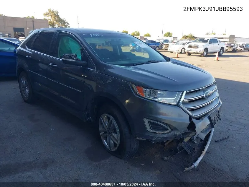 2018 Ford Edge Sel VIN: 2FMPK3J91JBB95593 Lot: 40488657