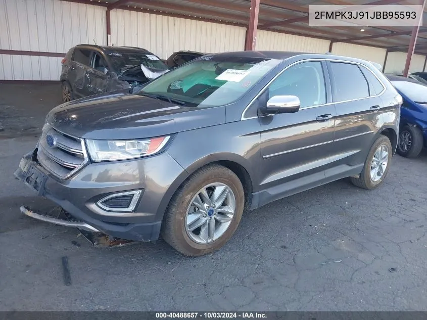 2018 Ford Edge Sel VIN: 2FMPK3J91JBB95593 Lot: 40488657