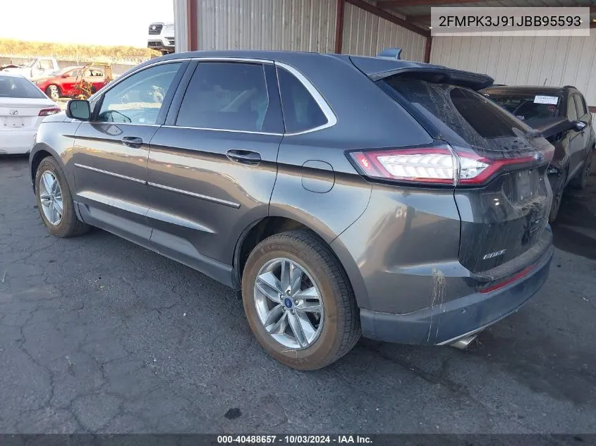 2018 Ford Edge Sel VIN: 2FMPK3J91JBB95593 Lot: 40488657