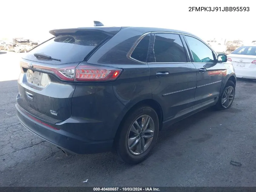 2018 Ford Edge Sel VIN: 2FMPK3J91JBB95593 Lot: 40488657