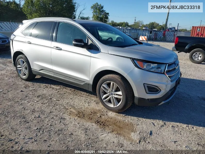 2018 Ford Edge Sel VIN: 2FMPK4J8XJBC33318 Lot: 40500201