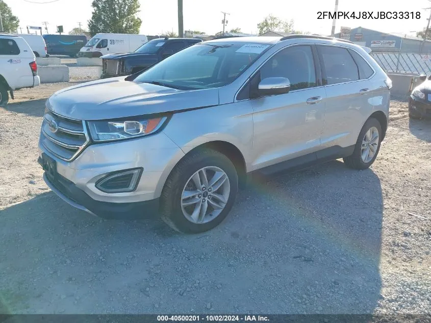 2018 Ford Edge Sel VIN: 2FMPK4J8XJBC33318 Lot: 40500201