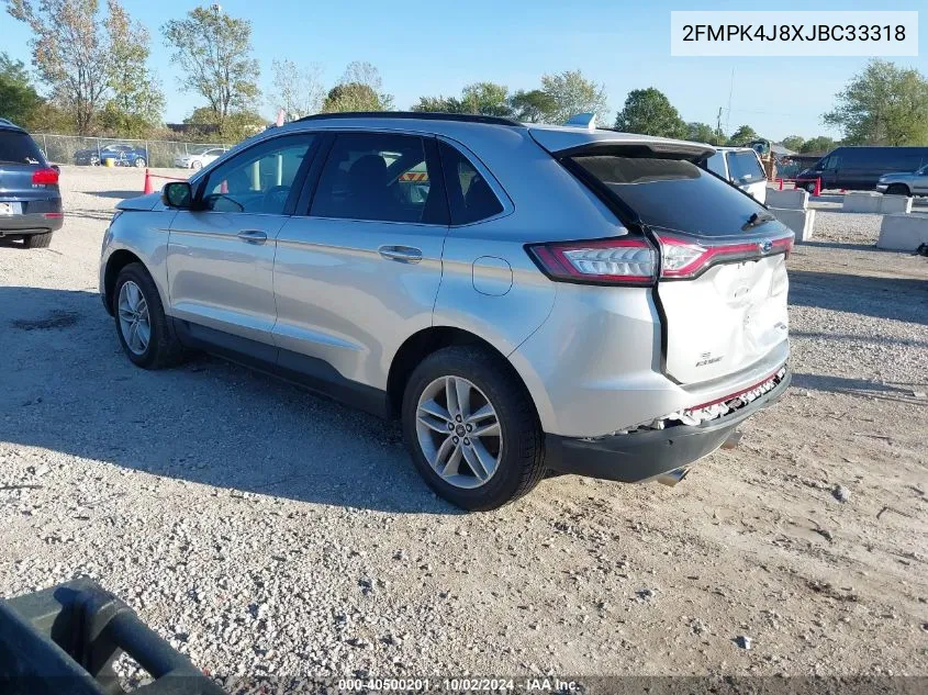 2018 Ford Edge Sel VIN: 2FMPK4J8XJBC33318 Lot: 40500201