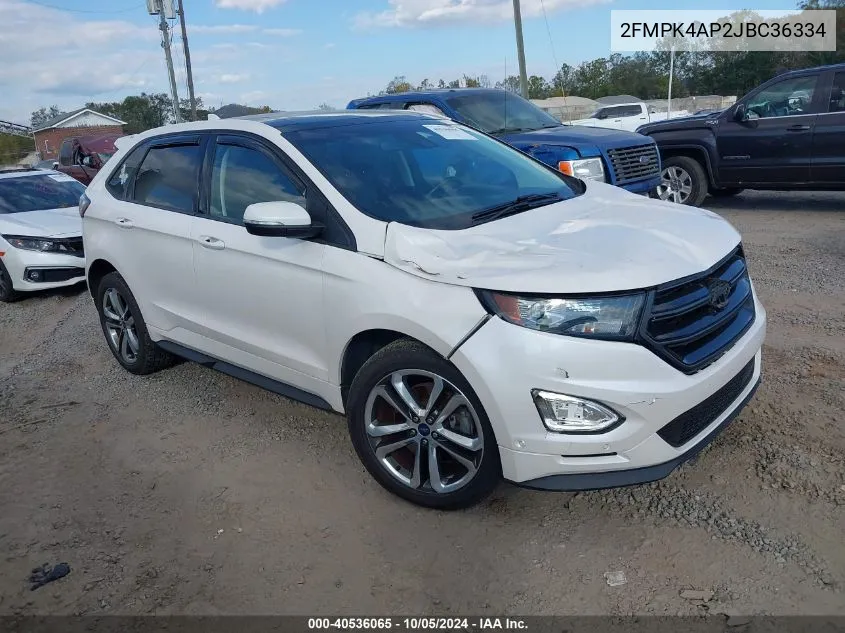 2018 Ford Edge Sport VIN: 2FMPK4AP2JBC36334 Lot: 40536065