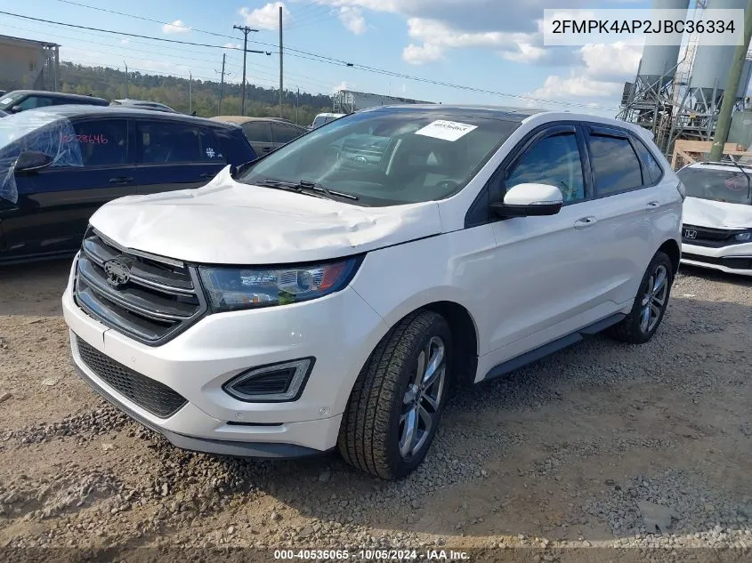 2018 Ford Edge Sport VIN: 2FMPK4AP2JBC36334 Lot: 40536065