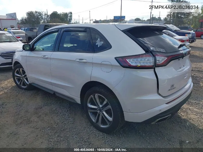 2018 Ford Edge Sport VIN: 2FMPK4AP2JBC36334 Lot: 40536065