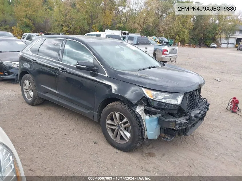 2018 Ford Edge Sel VIN: 2FMPK4J9XJBC19380 Lot: 40567009