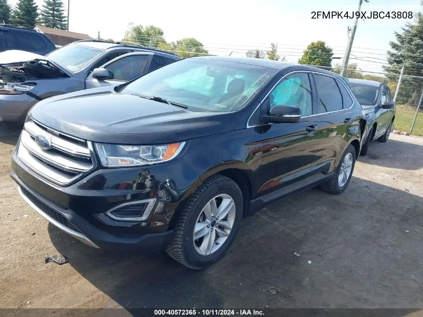 2018 Ford Edge Sel VIN: 2FMPK4J9XJBC43808 Lot: 40572365