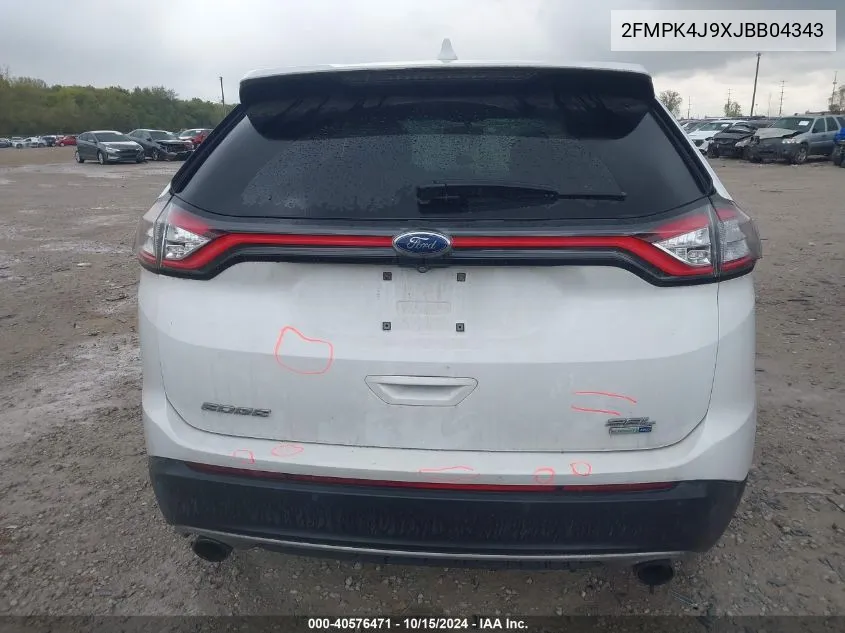 2018 Ford Edge Sel VIN: 2FMPK4J9XJBB04343 Lot: 40576471