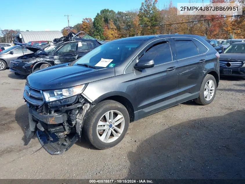 2018 Ford Edge Sel VIN: 2FMPK4J87JBB69951 Lot: 40578877