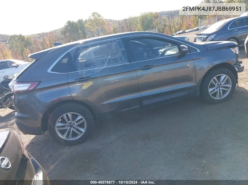 2018 Ford Edge Sel VIN: 2FMPK4J87JBB69951 Lot: 40578877