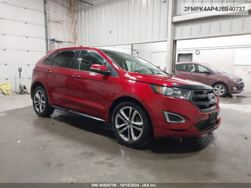 2018 Ford Edge Sport VIN: 2FMPK4AP4JBB40737 Lot: 40588759