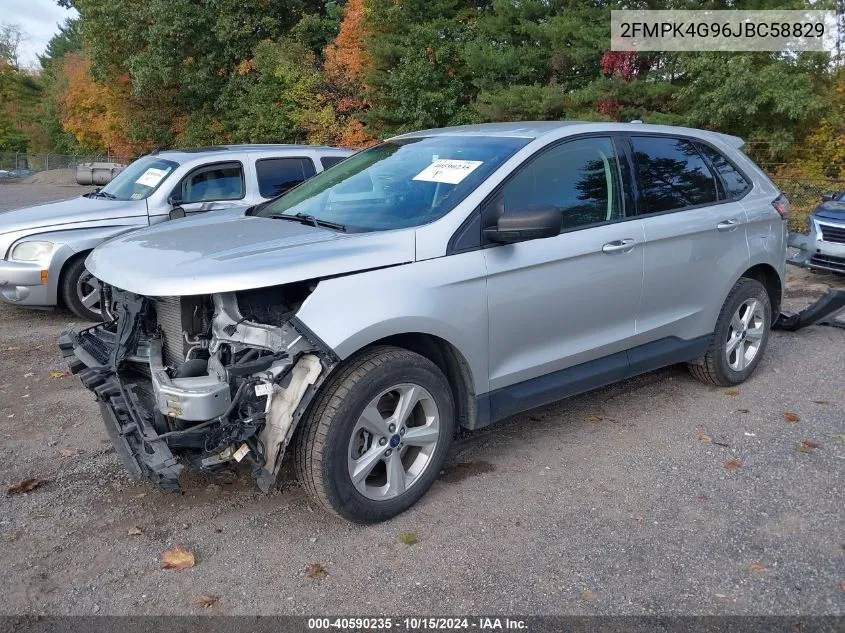 2018 Ford Edge Se VIN: 2FMPK4G96JBC58829 Lot: 40590235