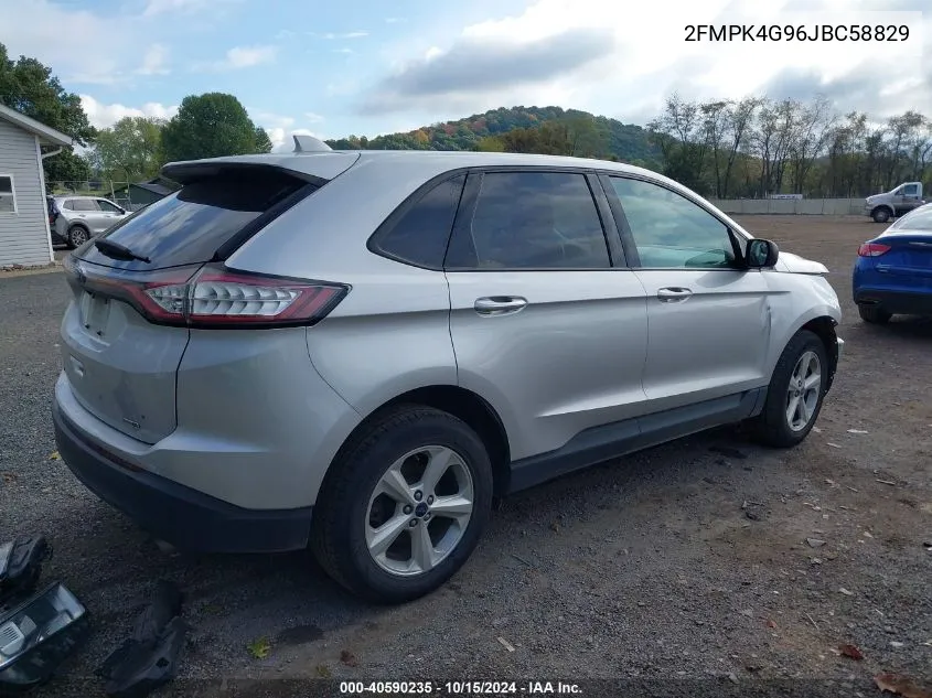 2018 Ford Edge Se VIN: 2FMPK4G96JBC58829 Lot: 40590235