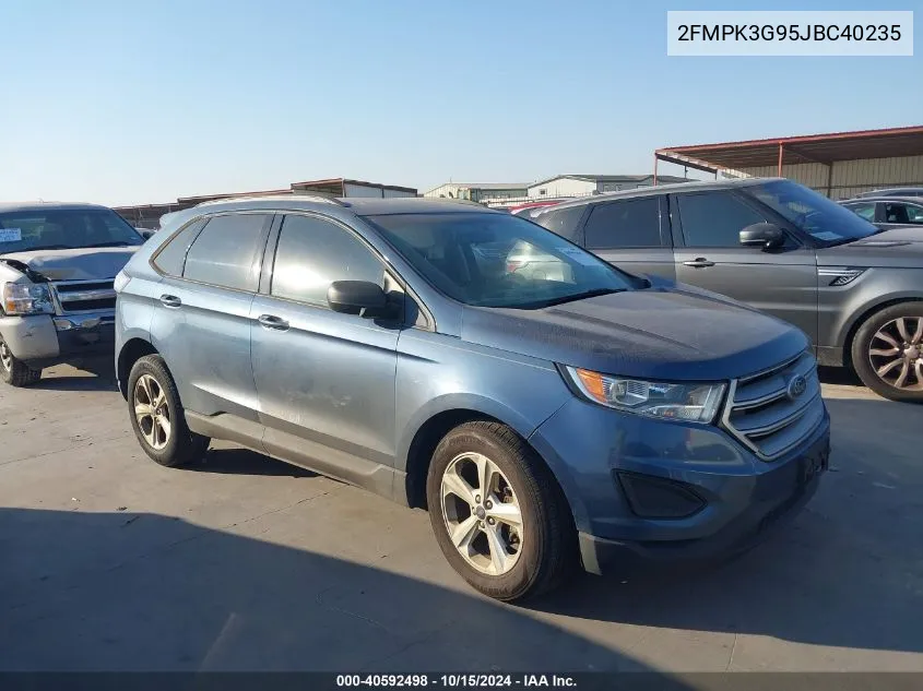 2018 Ford Edge Se VIN: 2FMPK3G95JBC40235 Lot: 40592498