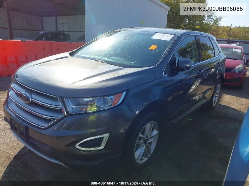 2018 Ford Edge Sel VIN: 2FMPK3J90JBB96086 Lot: 40616847