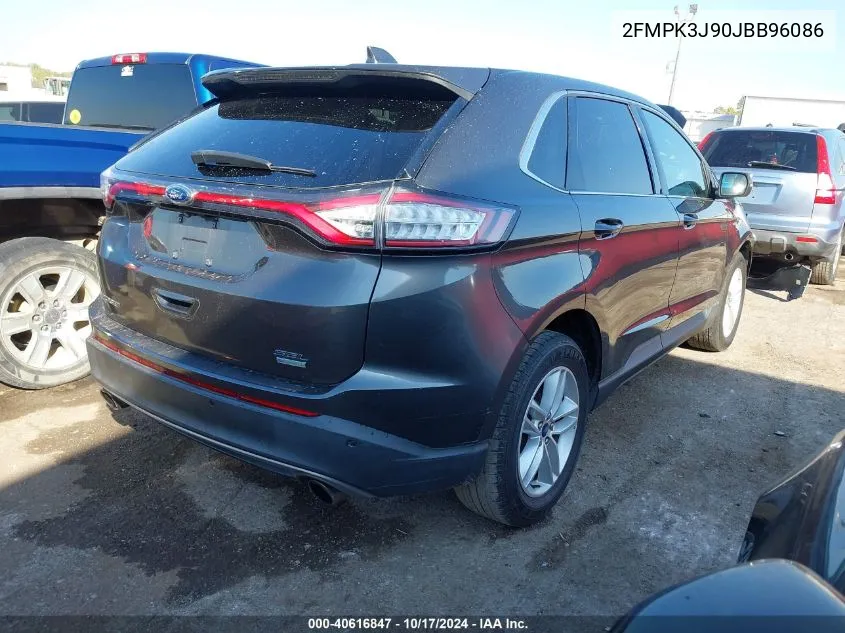 2018 Ford Edge Sel VIN: 2FMPK3J90JBB96086 Lot: 40616847