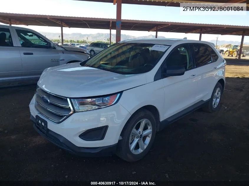 2018 Ford Edge Se VIN: 2FMPK3G92JBC01084 Lot: 40630917