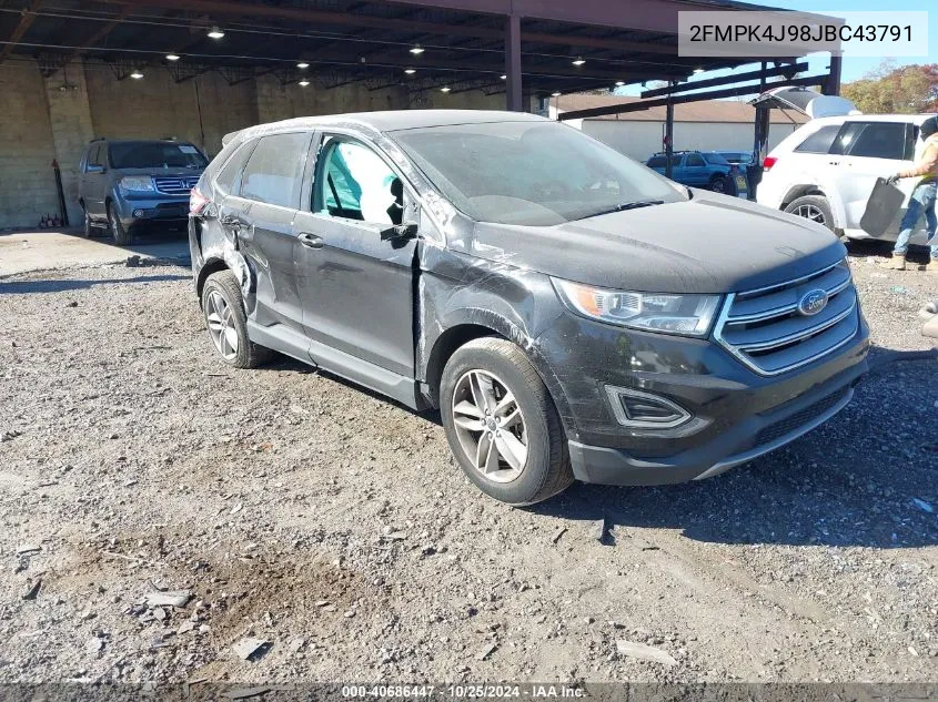 2018 Ford Edge Sel VIN: 2FMPK4J98JBC43791 Lot: 40686447