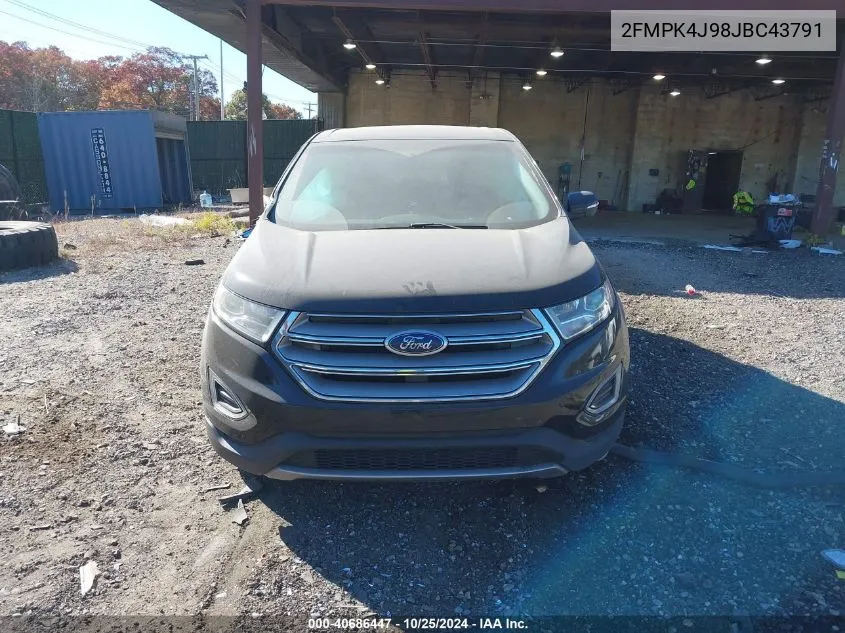 2018 Ford Edge Sel VIN: 2FMPK4J98JBC43791 Lot: 40686447