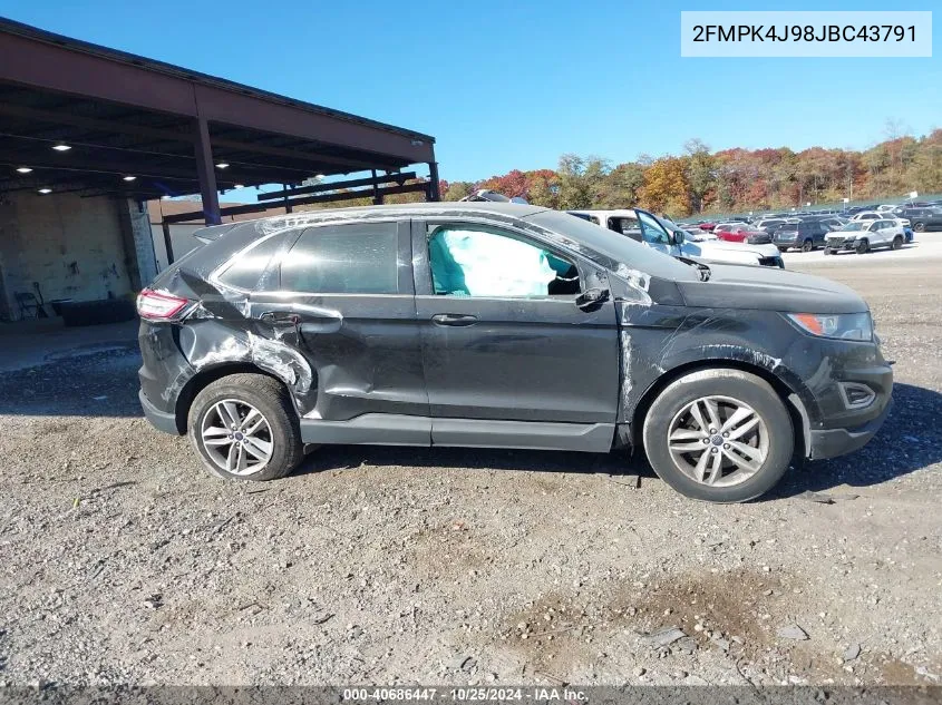 2018 Ford Edge Sel VIN: 2FMPK4J98JBC43791 Lot: 40686447