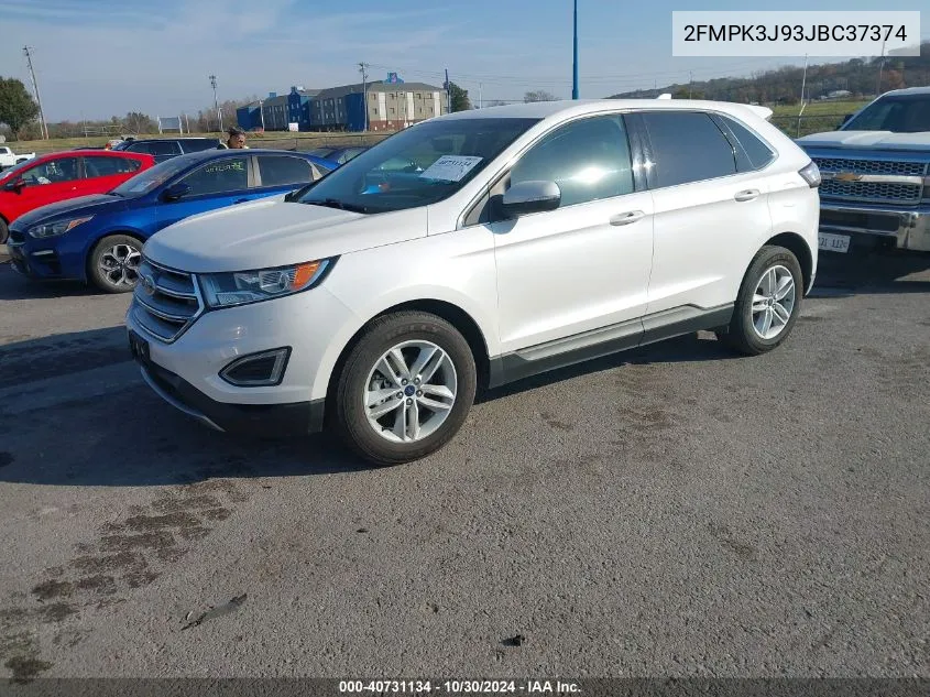 2018 Ford Edge Sel VIN: 2FMPK3J93JBC37374 Lot: 40731134