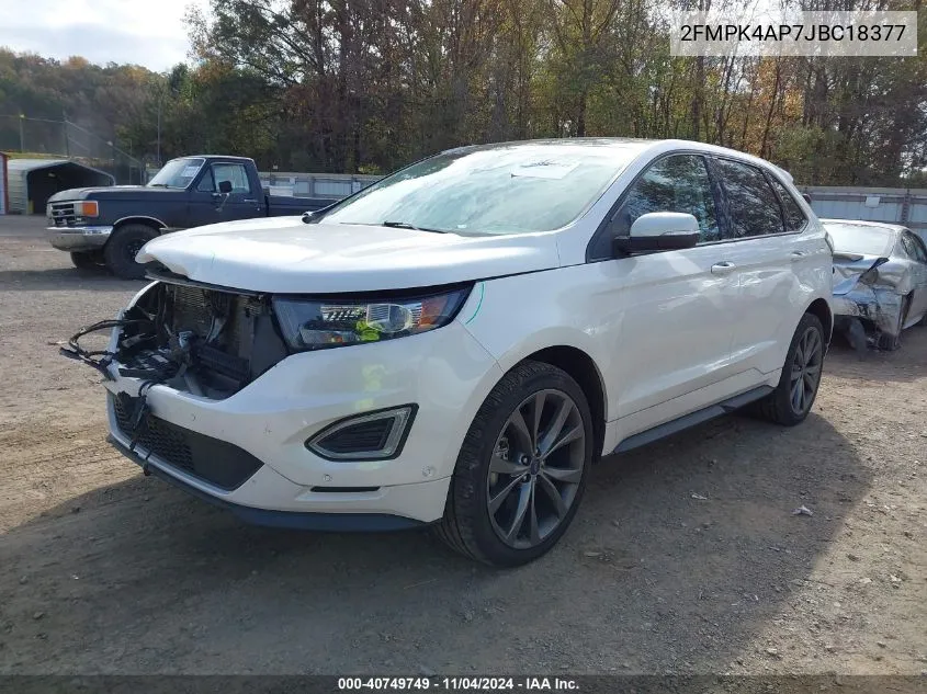 2018 Ford Edge Sport VIN: 2FMPK4AP7JBC18377 Lot: 40749749