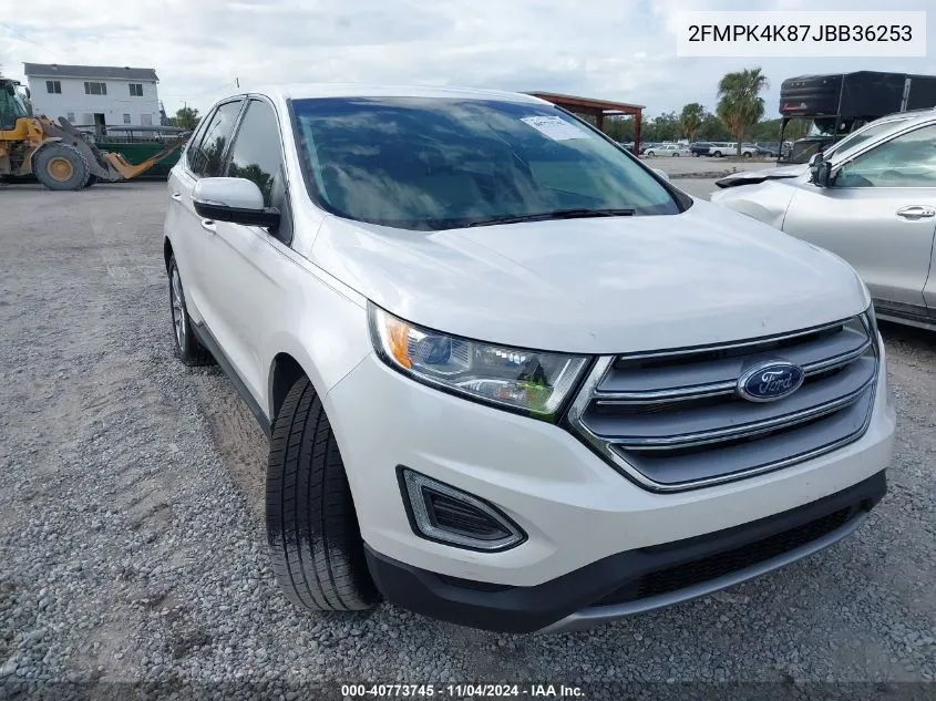 2018 Ford Edge Titanium VIN: 2FMPK4K87JBB36253 Lot: 40773745