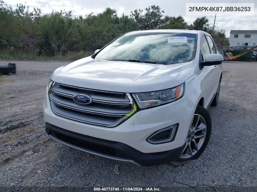 2018 Ford Edge Titanium VIN: 2FMPK4K87JBB36253 Lot: 40773745