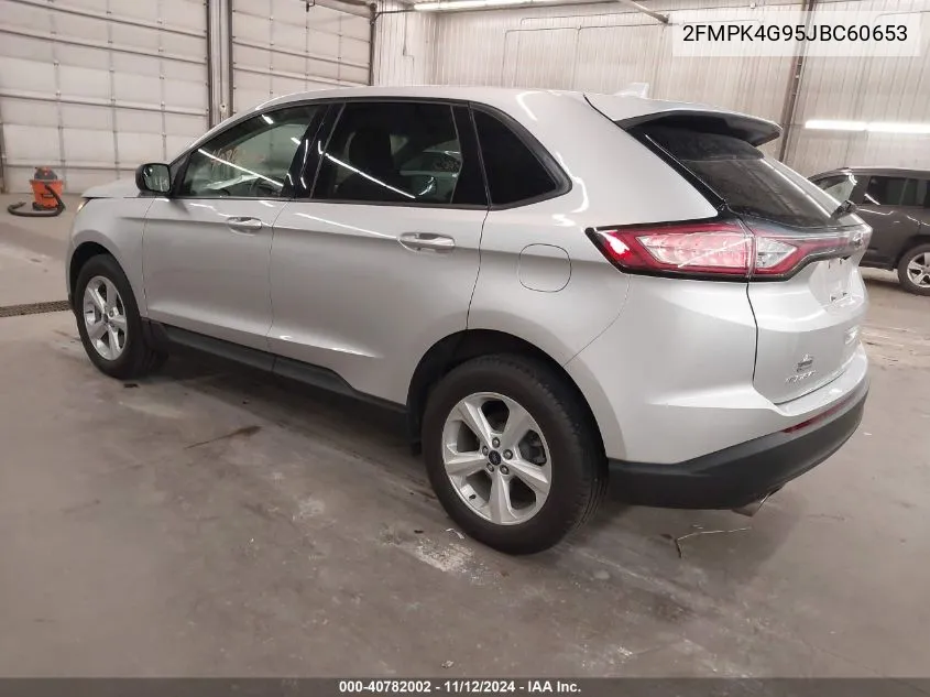 2018 Ford Edge Se VIN: 2FMPK4G95JBC60653 Lot: 40782002