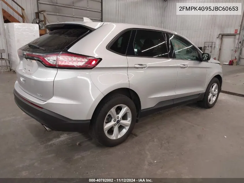 2018 Ford Edge Se VIN: 2FMPK4G95JBC60653 Lot: 40782002