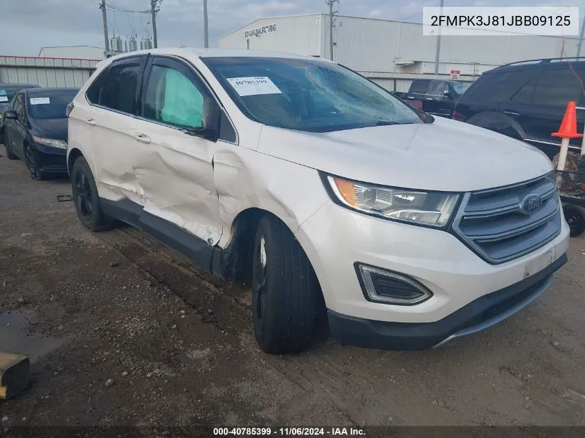 2018 Ford Edge Sel VIN: 2FMPK3J81JBB09125 Lot: 40785399