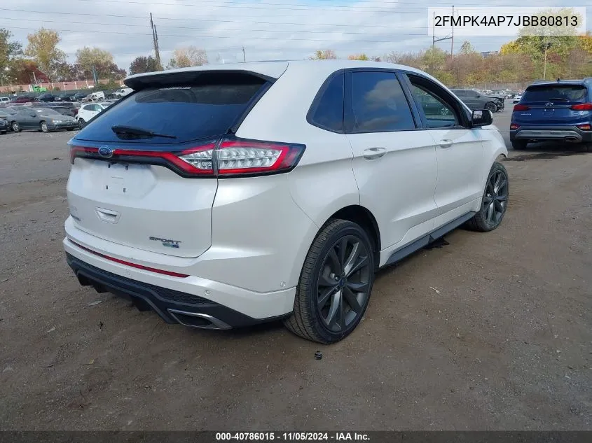 2018 Ford Edge Sport VIN: 2FMPK4AP7JBB80813 Lot: 40786015