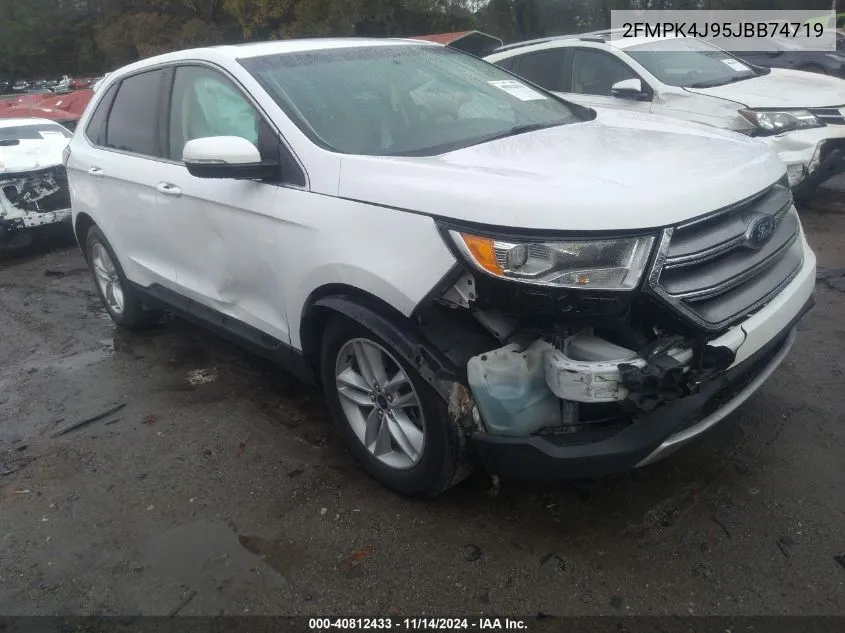 2018 Ford Edge Sel VIN: 2FMPK4J95JBB74719 Lot: 40812433