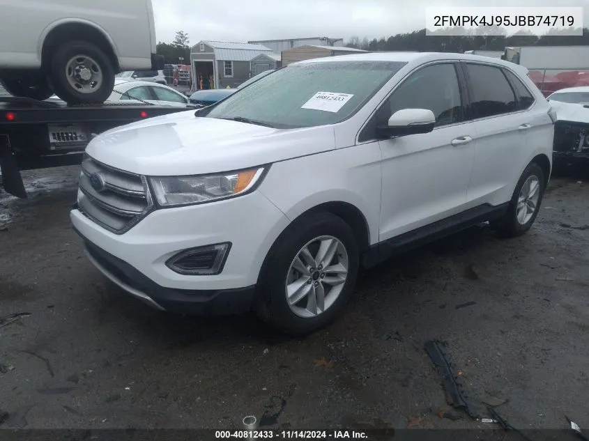 2018 Ford Edge Sel VIN: 2FMPK4J95JBB74719 Lot: 40812433