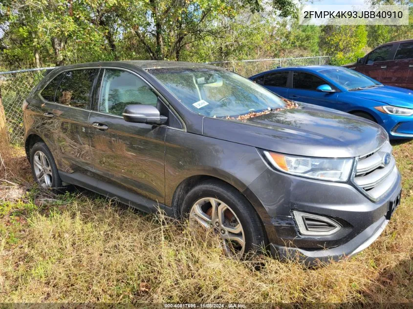 2018 Ford Edge VIN: 2FMPK4K93JBB40910 Lot: 40817696