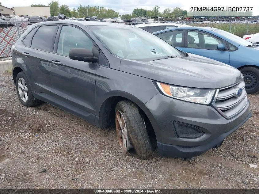 2018 Ford Edge Se VIN: 2FMPK4G97JBC02737 Lot: 40846682