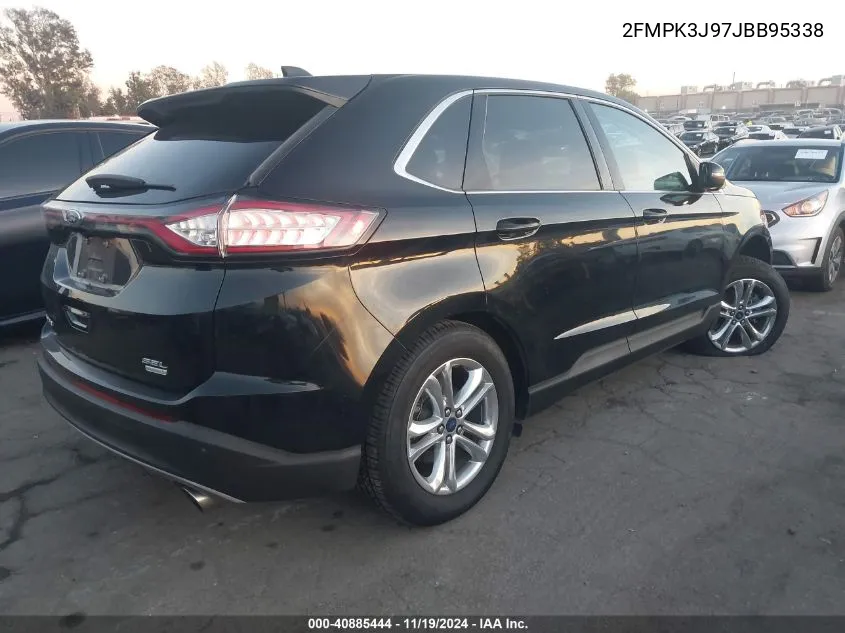 2018 Ford Edge Sel VIN: 2FMPK3J97JBB95338 Lot: 40885444