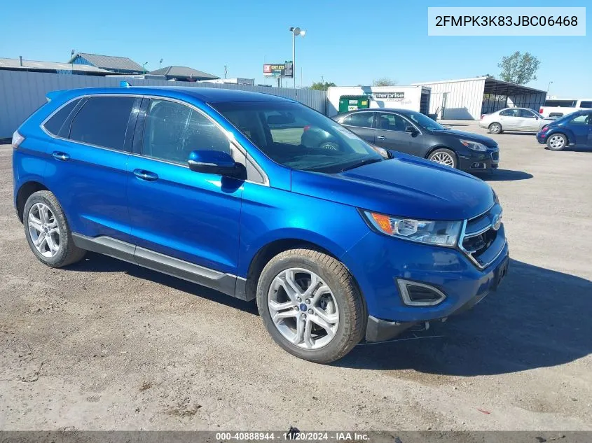 2018 Ford Edge Titanium VIN: 2FMPK3K83JBC06468 Lot: 40888944