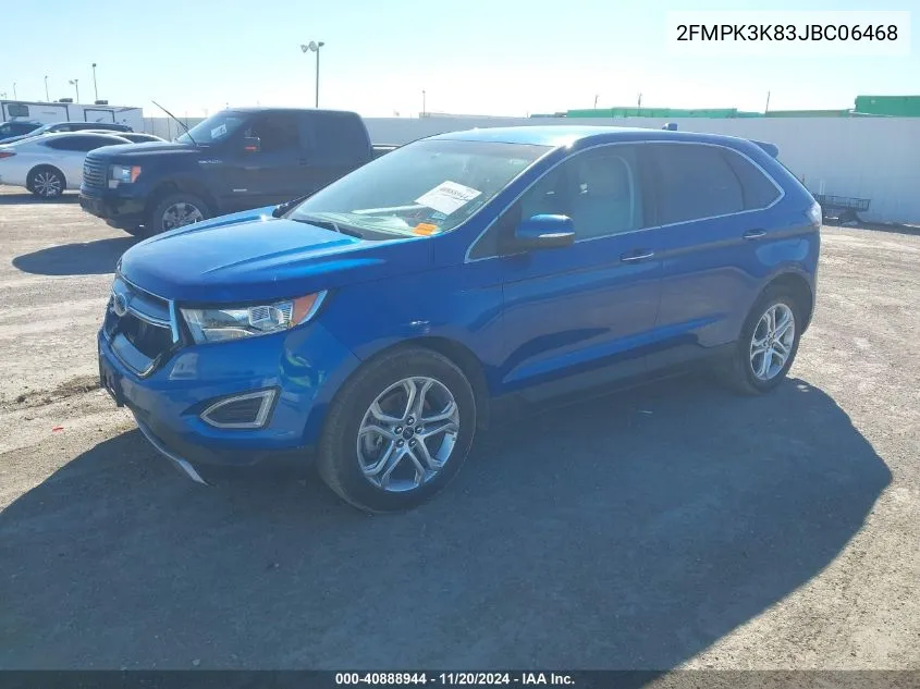 2018 Ford Edge Titanium VIN: 2FMPK3K83JBC06468 Lot: 40888944