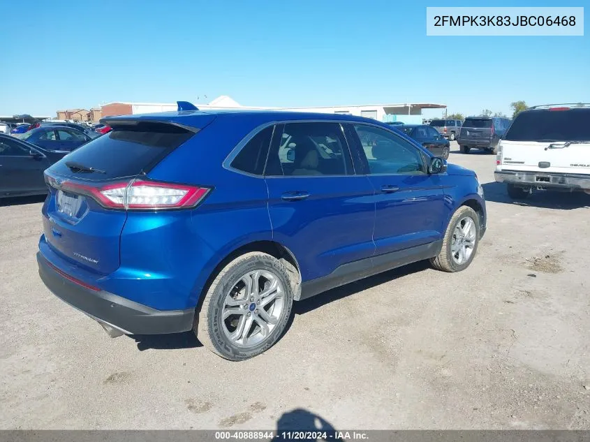 2018 Ford Edge Titanium VIN: 2FMPK3K83JBC06468 Lot: 40888944