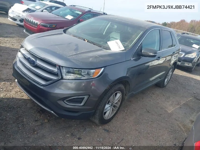 2018 Ford Edge Sel VIN: 2FMPK3J9XJBB74421 Lot: 40892982