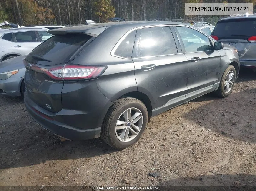 2018 Ford Edge Sel VIN: 2FMPK3J9XJBB74421 Lot: 40892982