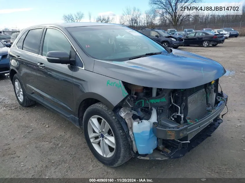 2018 Ford Edge Sel VIN: 2FMPK4J88JBB14702 Lot: 40905160